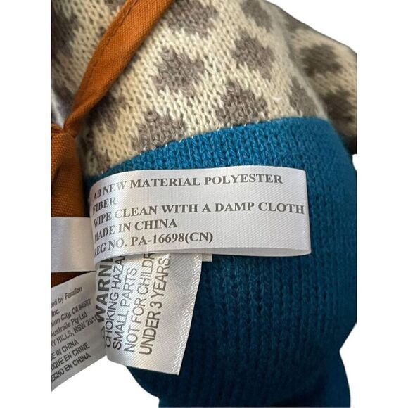 The Peanutshell Multicolor Charlie the Bear Plush Knit Glasses Stuffed Animal - Picture 4 of 12